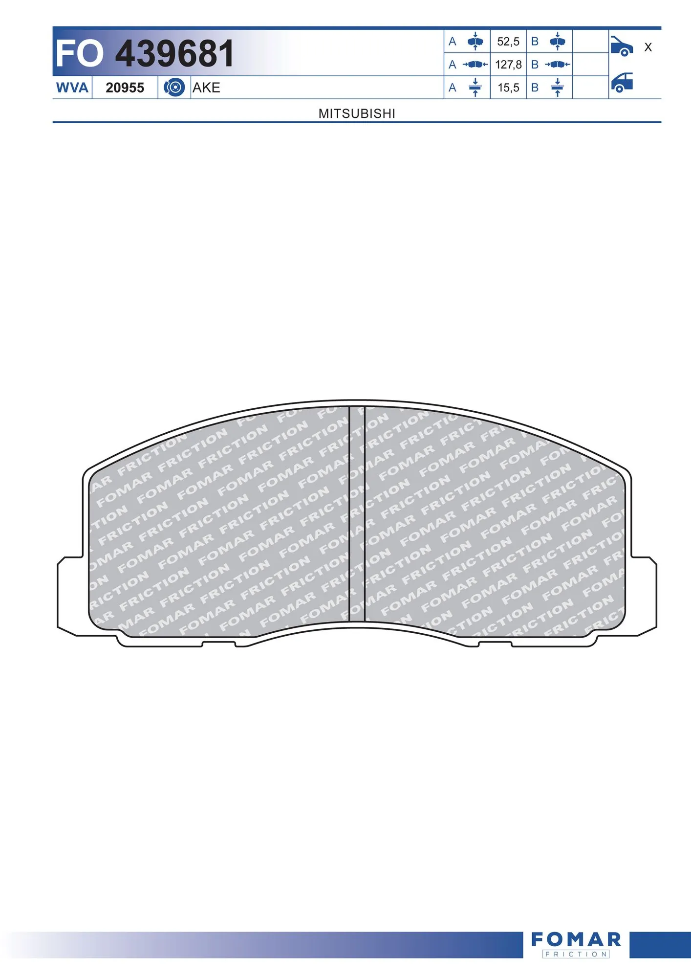 Brake Pad Set, disc brake